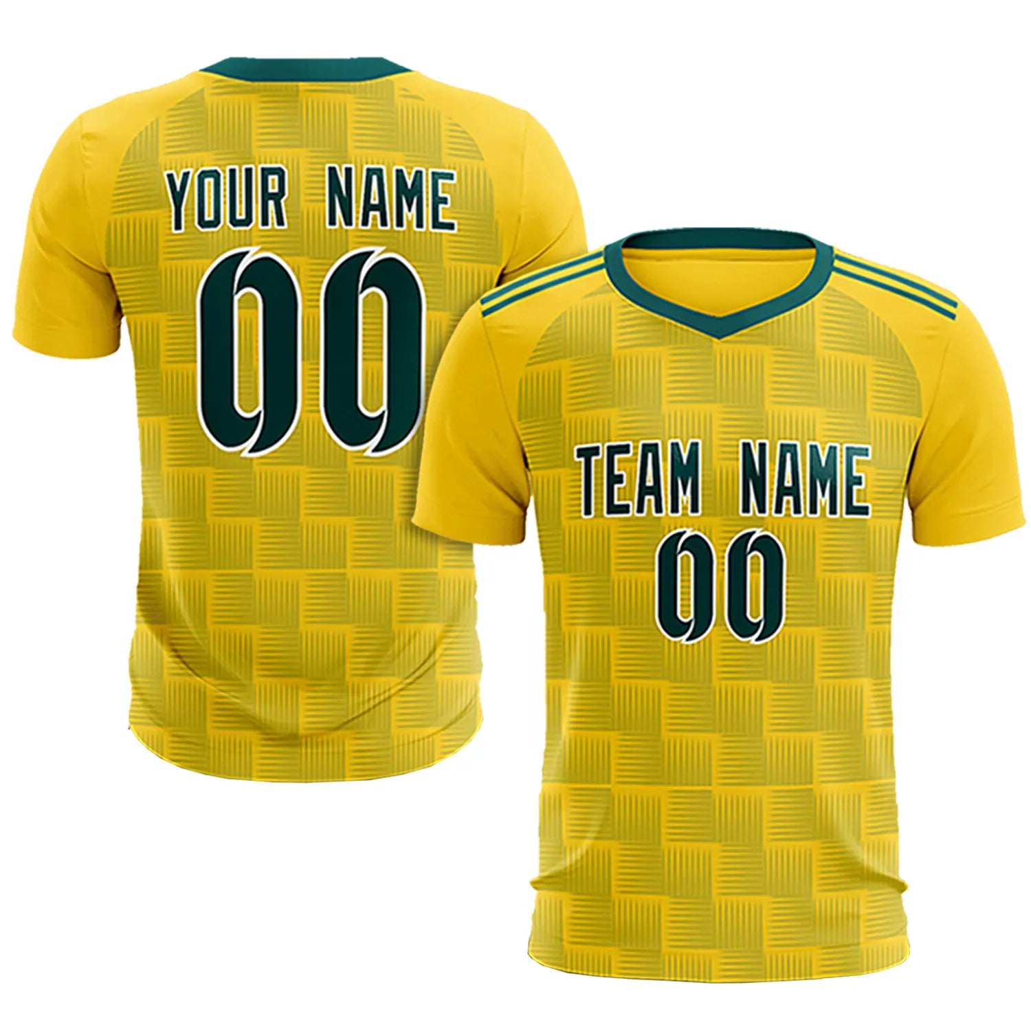 Custom Gold1 Midnight Green Casual Outdoor Soccer Sets Jersey