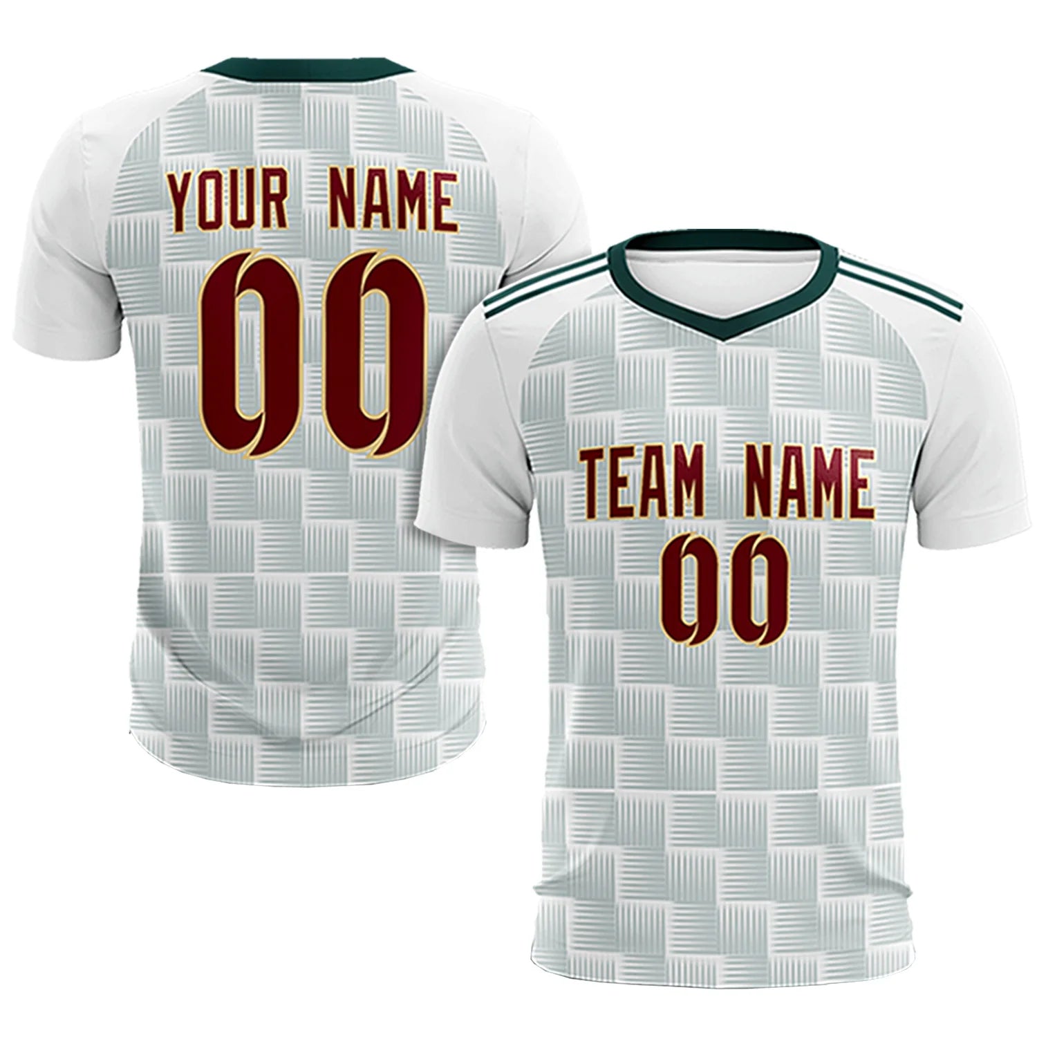 Custom White Midnight Green Casual Outdoor Soccer Sets Jersey