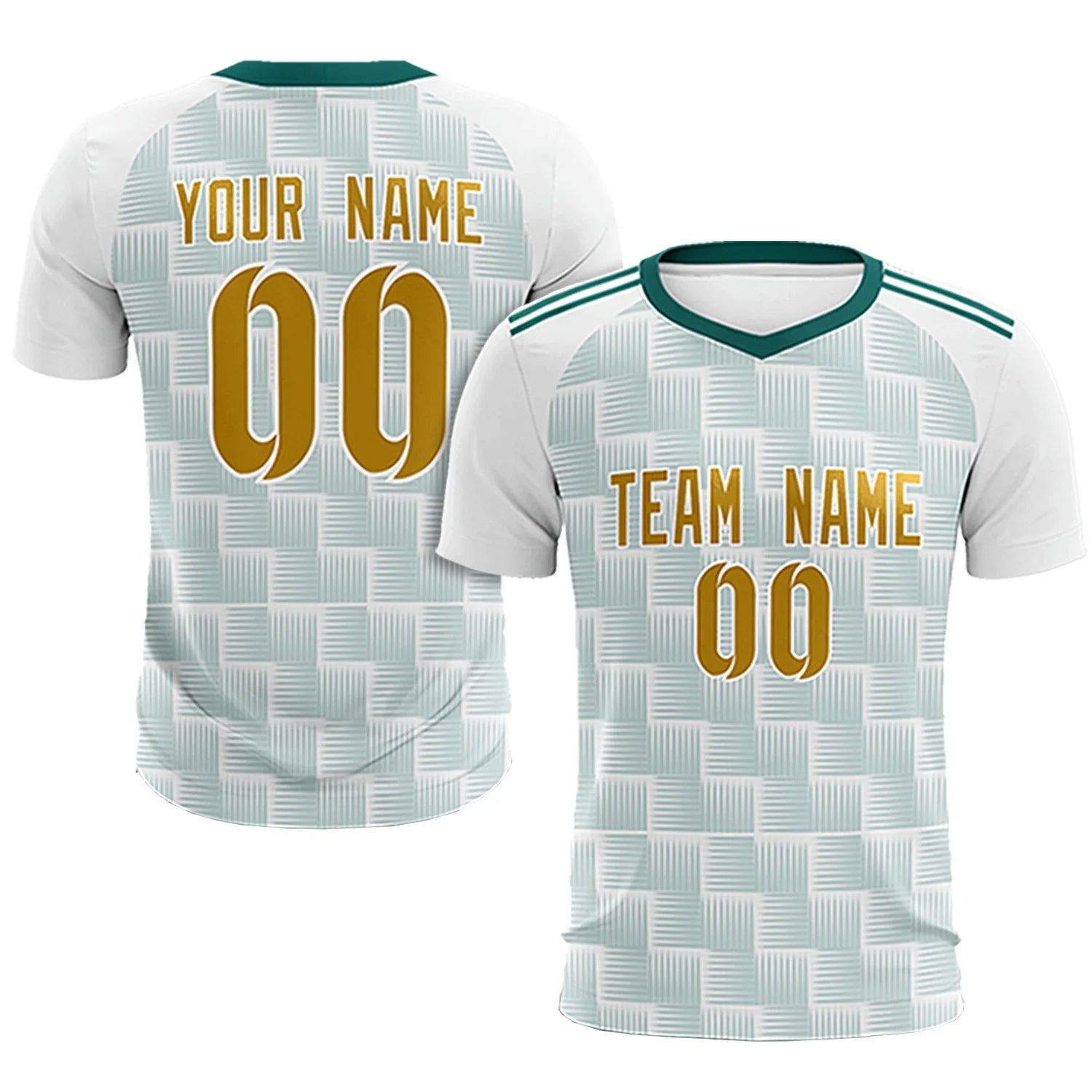 Custom White Midnight Green Casual Outdoor Soccer Sets Jersey