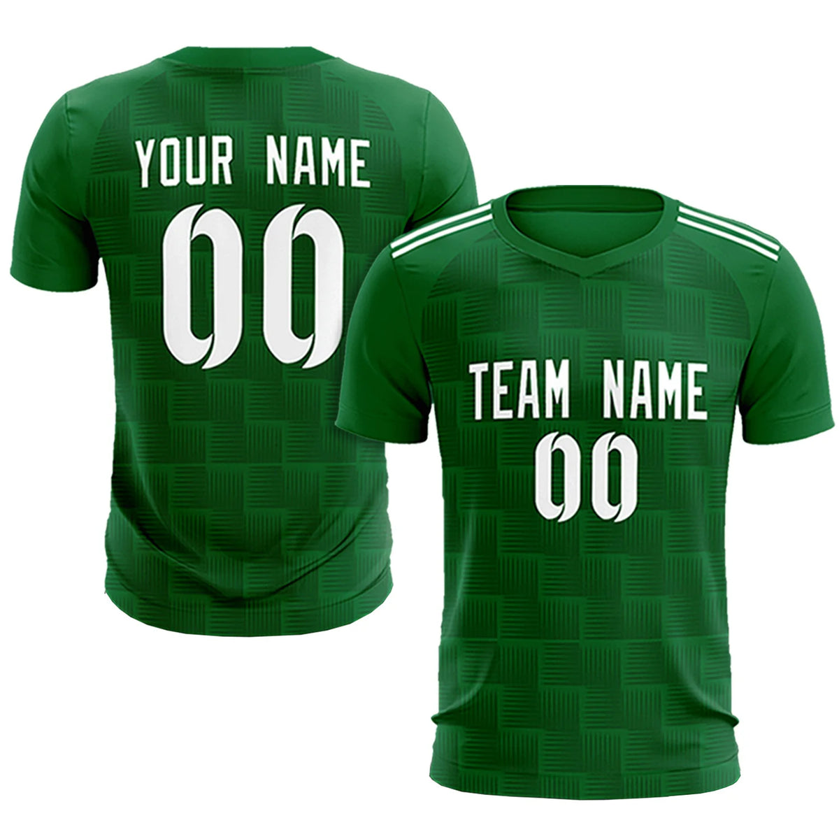 Custom Kelly Green Black Casual Outdoor Soccer Sets Jersey