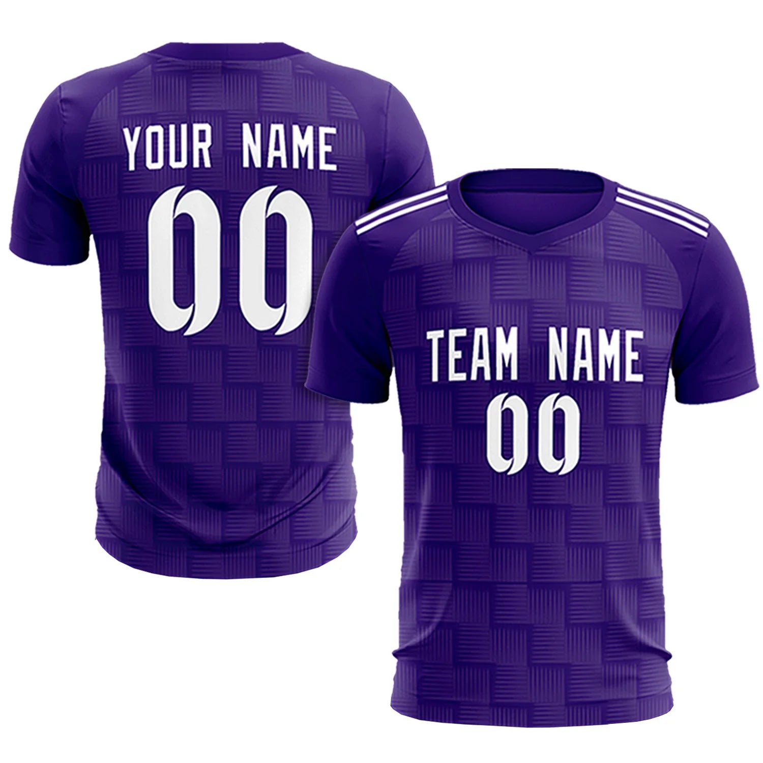 Custom Purple Black Casual Outdoor Soccer Sets Jersey