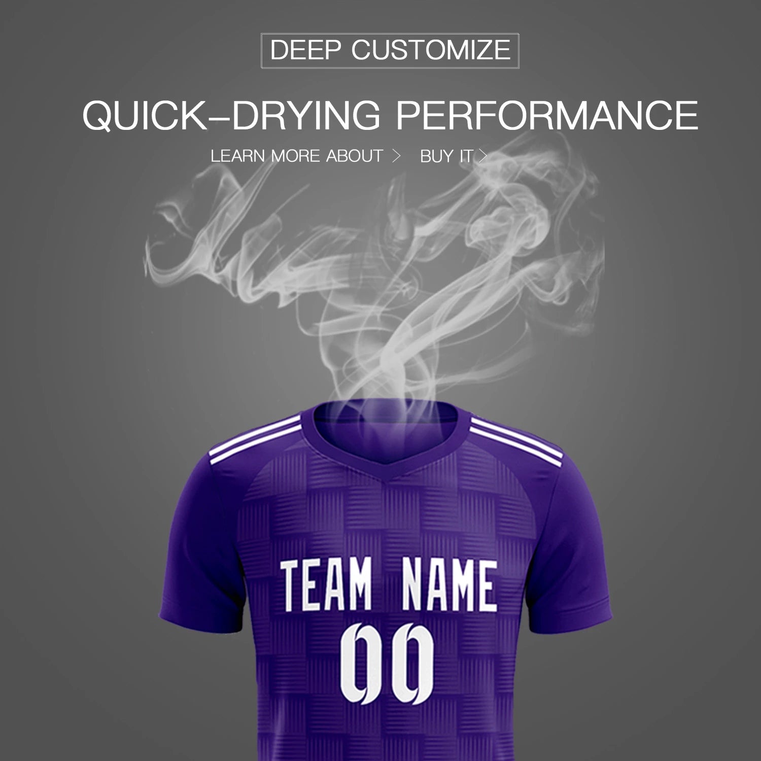 Custom Purple Black Casual Outdoor Soccer Sets Jersey