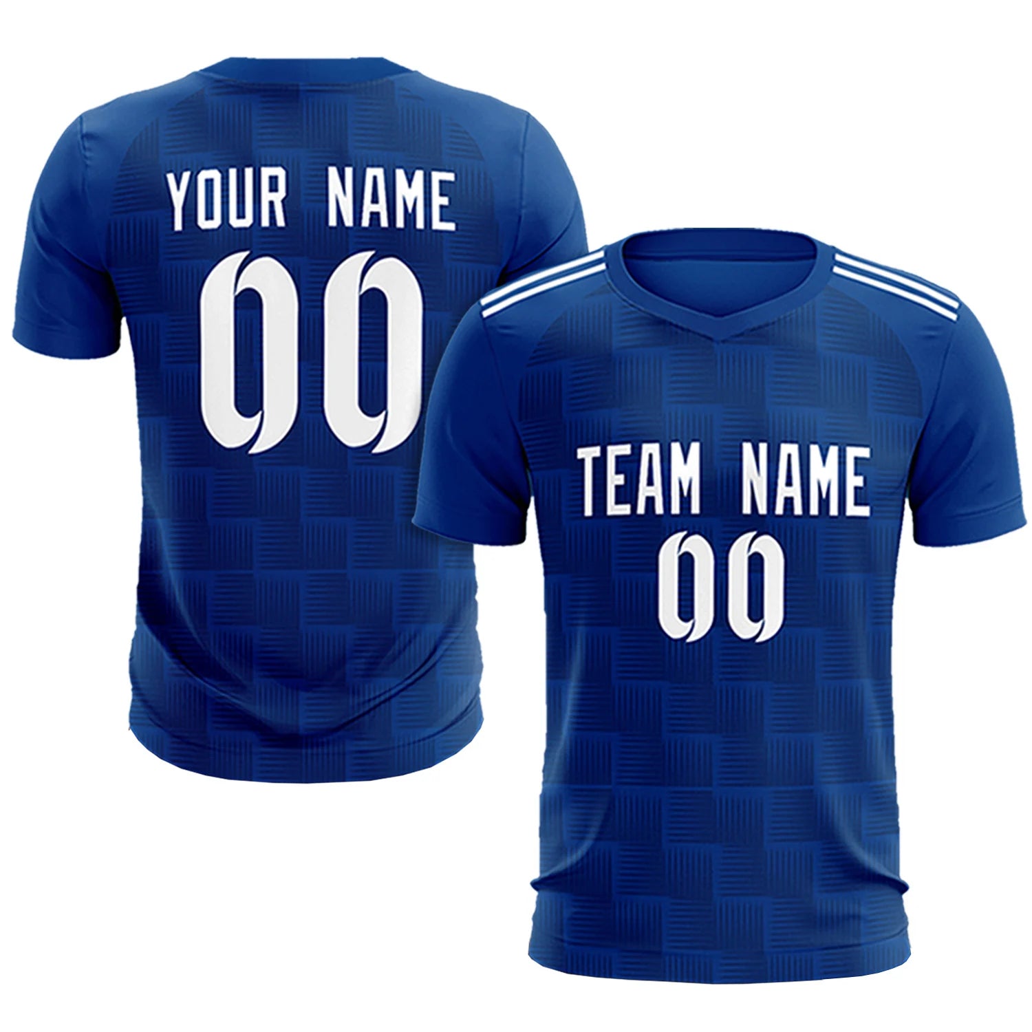 Custom Royal Blue Black Casual Outdoor Soccer Sets Jersey
