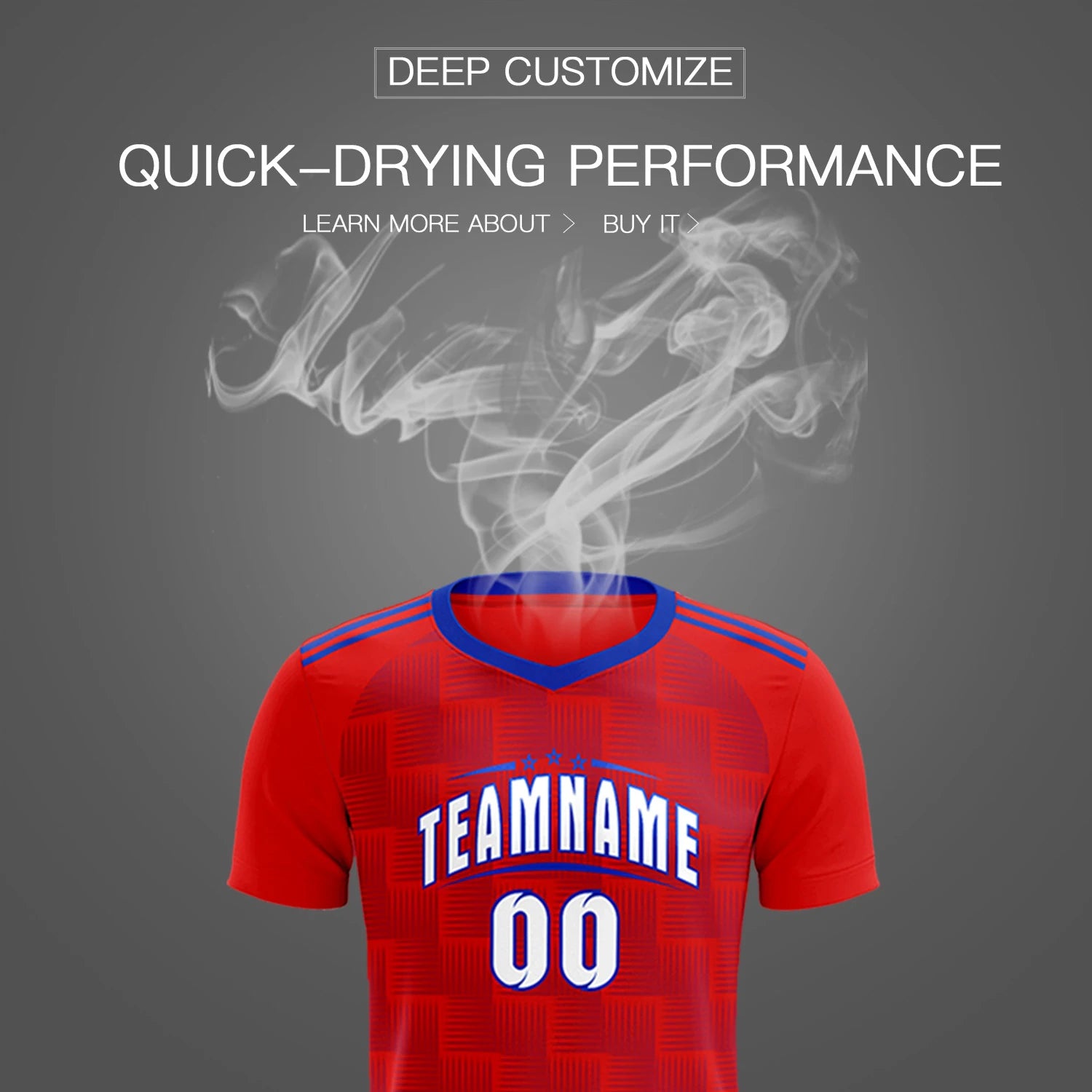 Custom Red Royal Blue Casual Outdoor Soccer Sets Jersey
