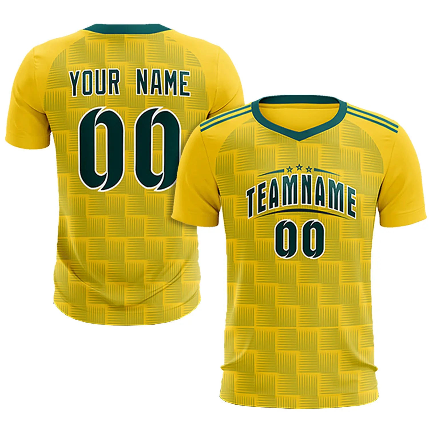 Custom Gold1 Midnight Green Casual Outdoor Soccer Sets Jersey