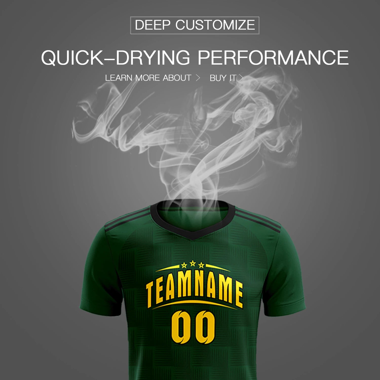 Custom Green Black Casual Outdoor Soccer Sets Jersey