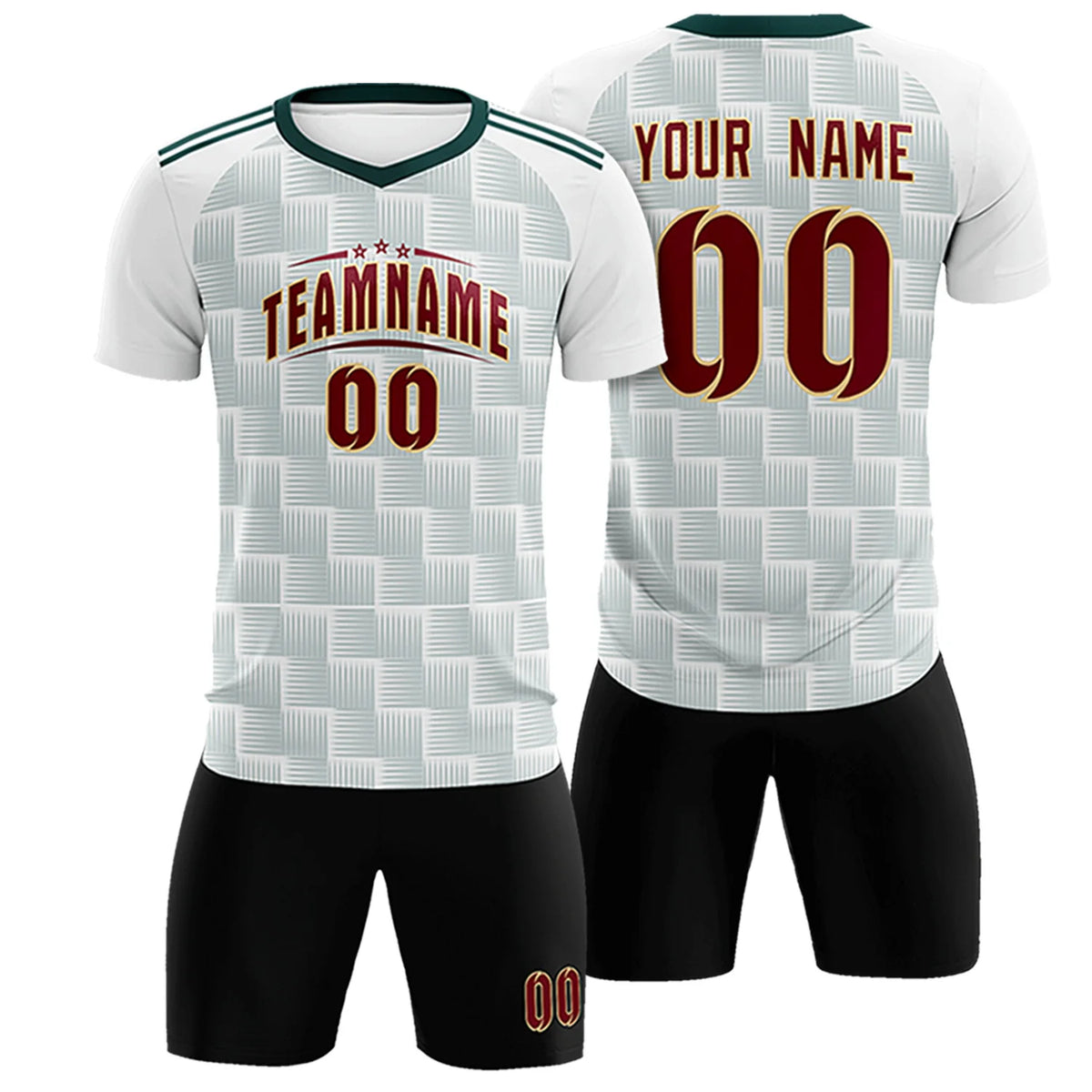 Custom White Midnight Green Casual Outdoor Soccer Sets Jersey
