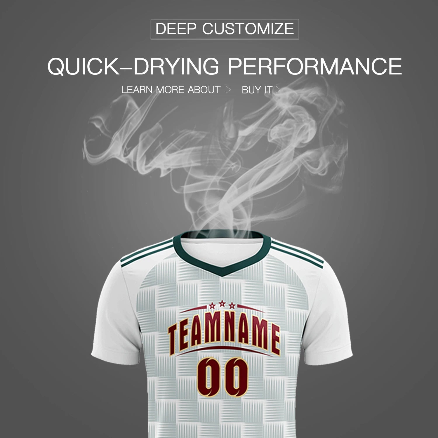 Custom White Midnight Green Casual Outdoor Soccer Sets Jersey