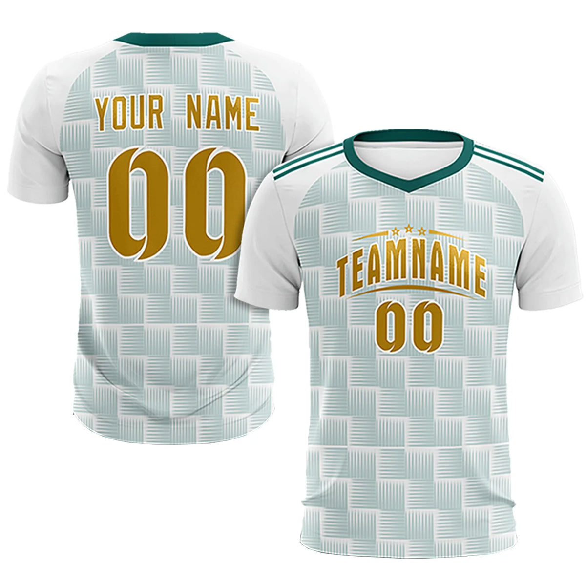 Custom White Midnight Green Casual Outdoor Soccer Sets Jersey