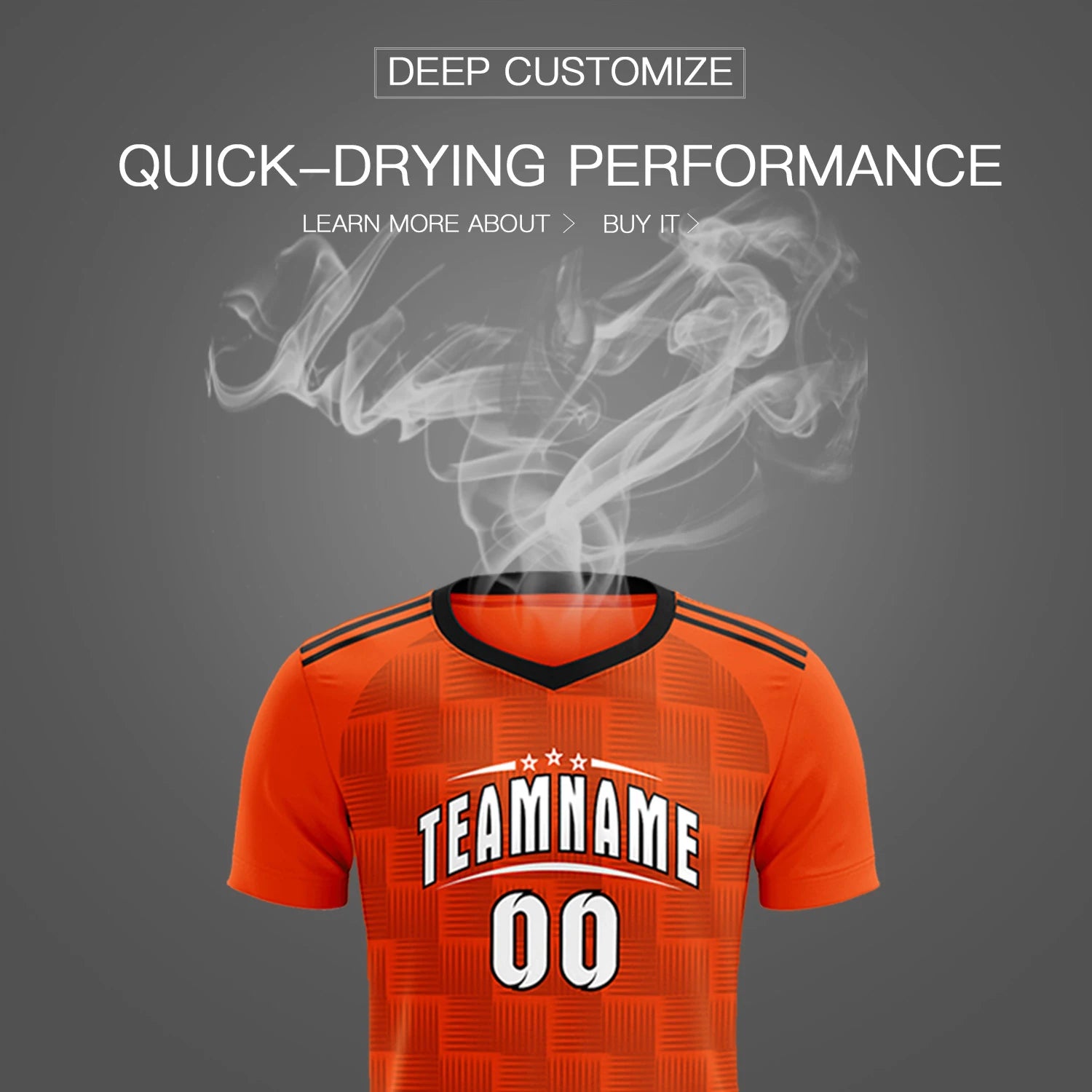 Custom Orange Black Casual Outdoor Soccer Sets Jersey