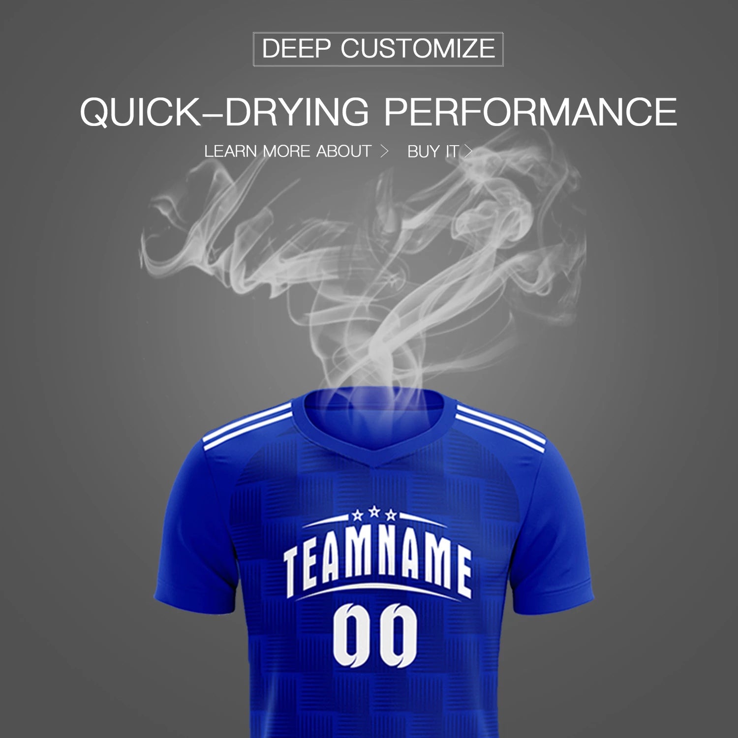 Custom Royal Blue Black Casual Outdoor Soccer Sets Jersey