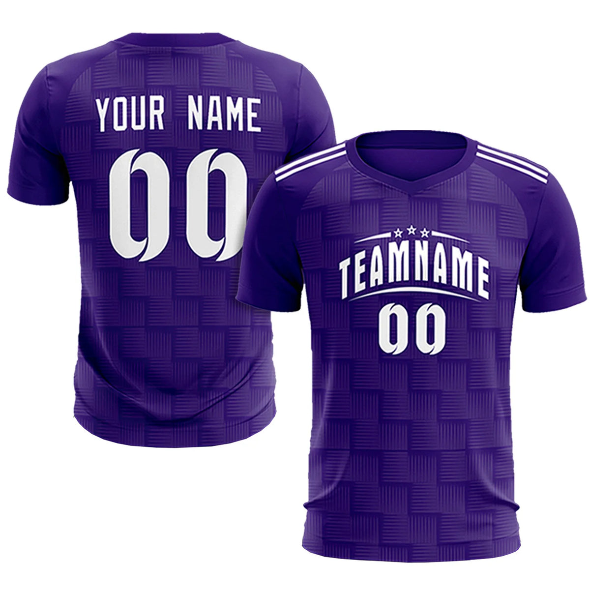 Custom Purple Black Casual Outdoor Soccer Sets Jersey