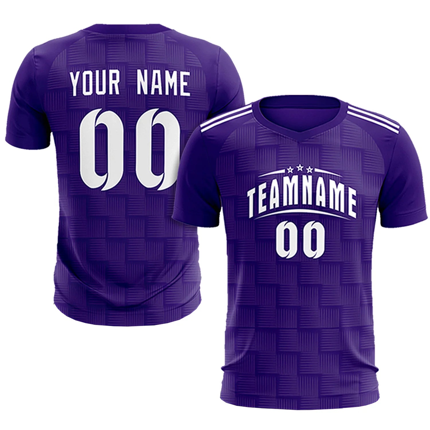 Custom Purple Black Casual Outdoor Soccer Sets Jersey