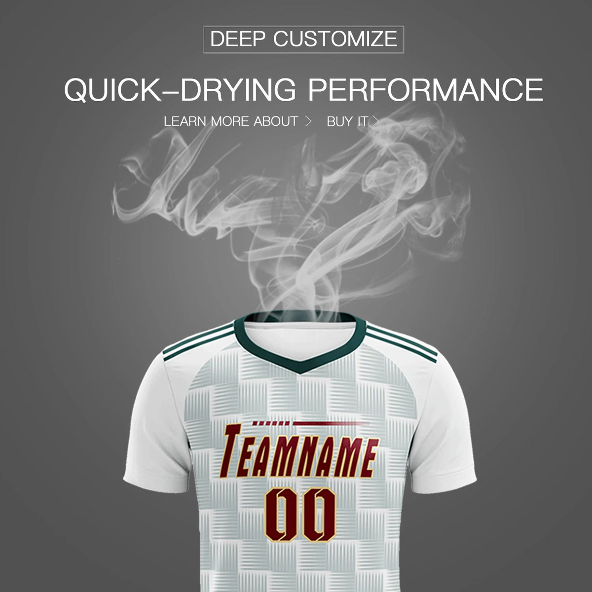 Custom White Midnight Green Casual Outdoor Soccer Sets Jersey