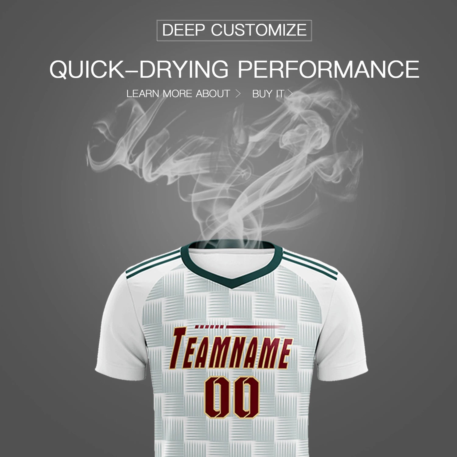 Custom White Midnight Green Casual Outdoor Soccer Sets Jersey