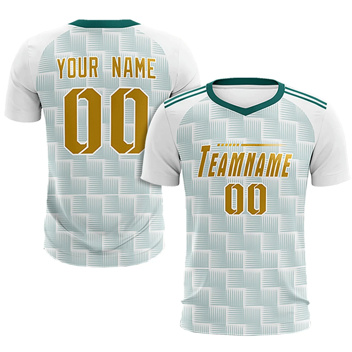 Custom White Midnight Green Casual Outdoor Soccer Sets Jersey
