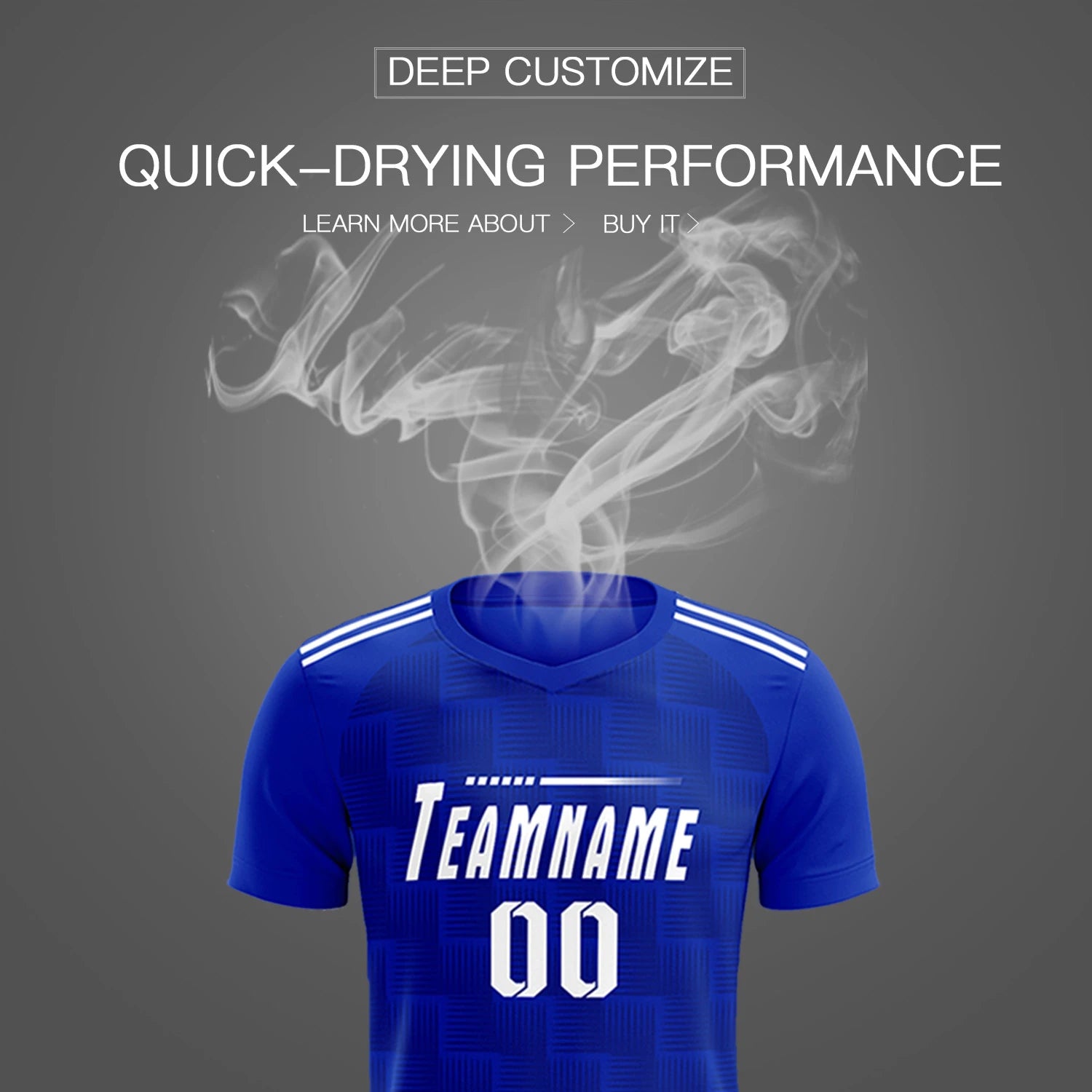 Custom Royal Blue Black Casual Outdoor Soccer Sets Jersey