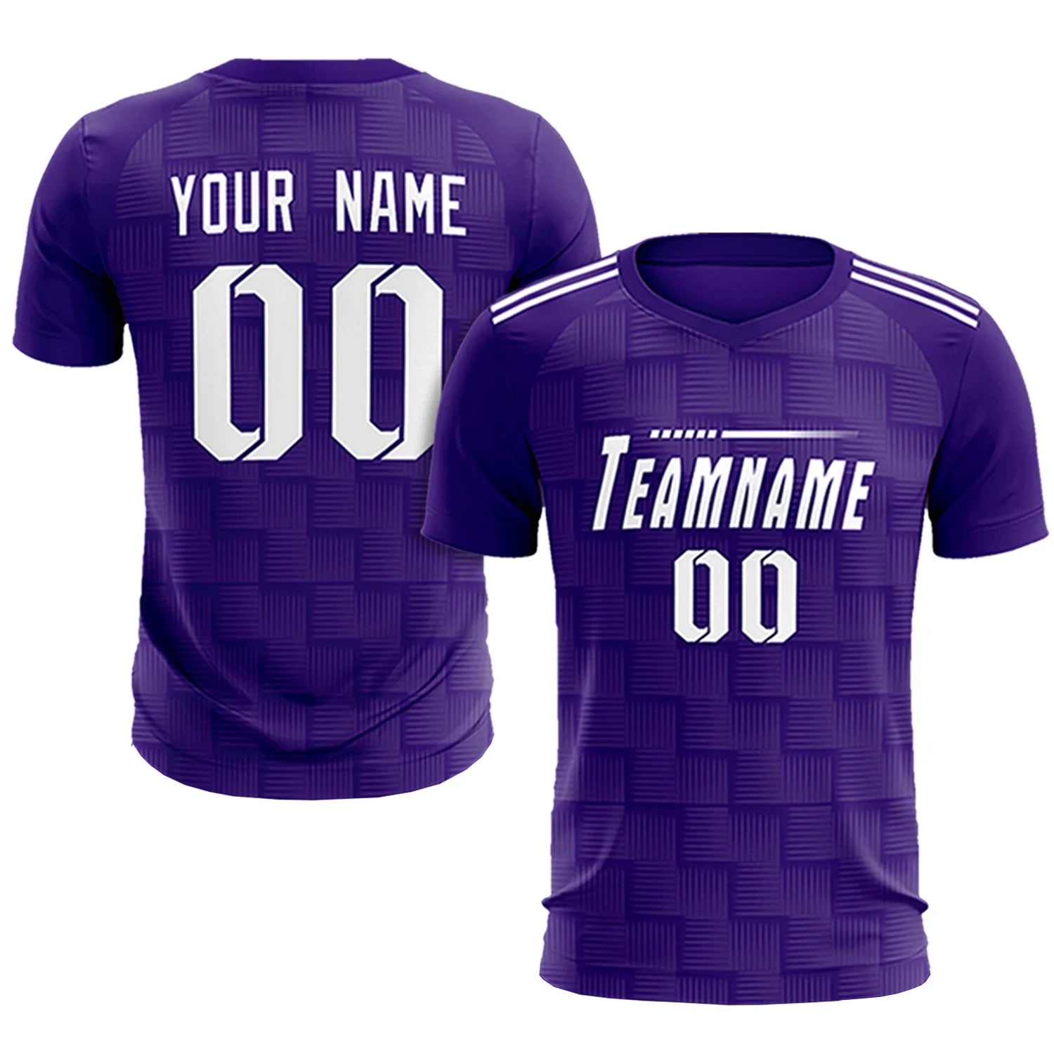 Custom Purple Black Casual Outdoor Soccer Sets Jersey