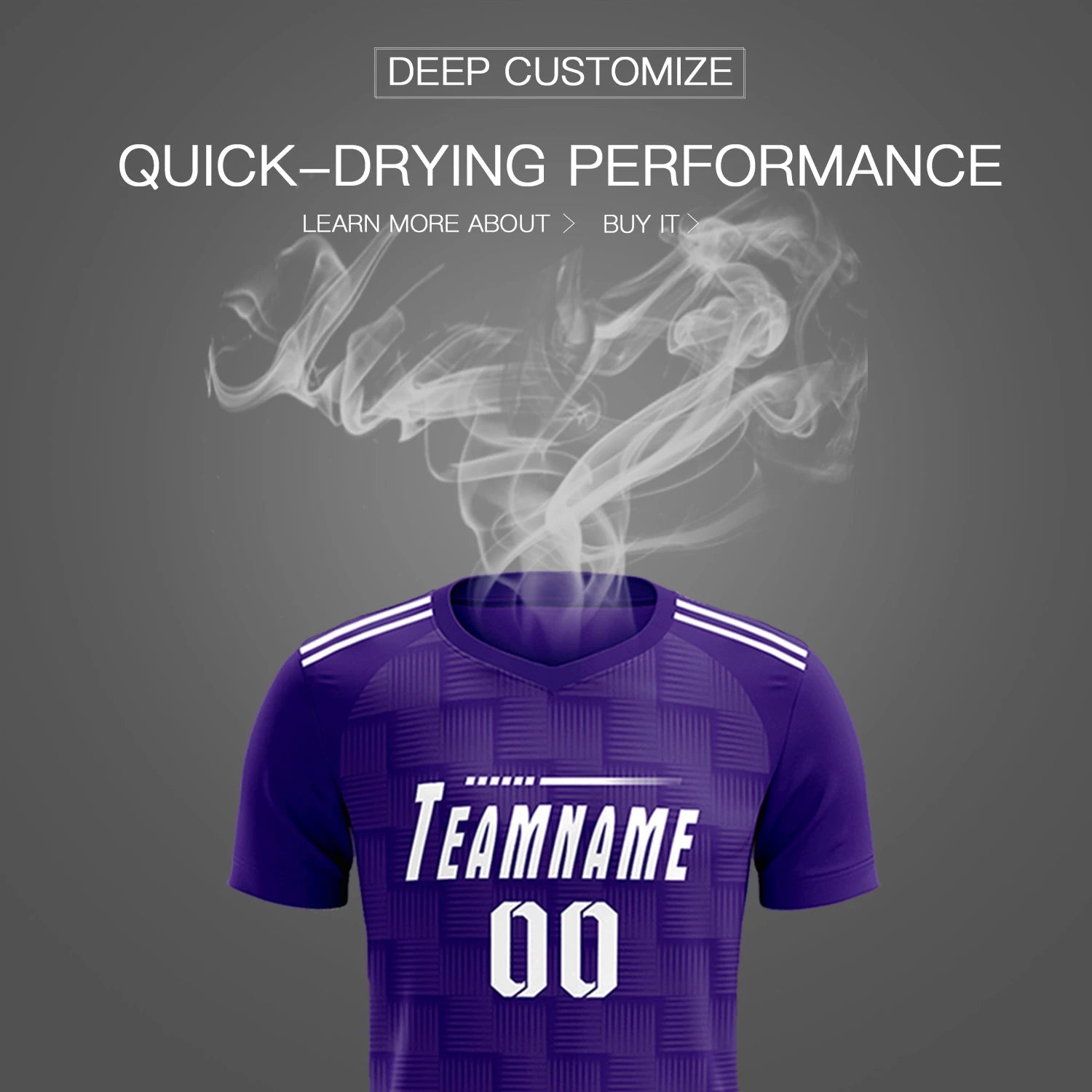 Custom Purple Black Casual Outdoor Soccer Sets Jersey