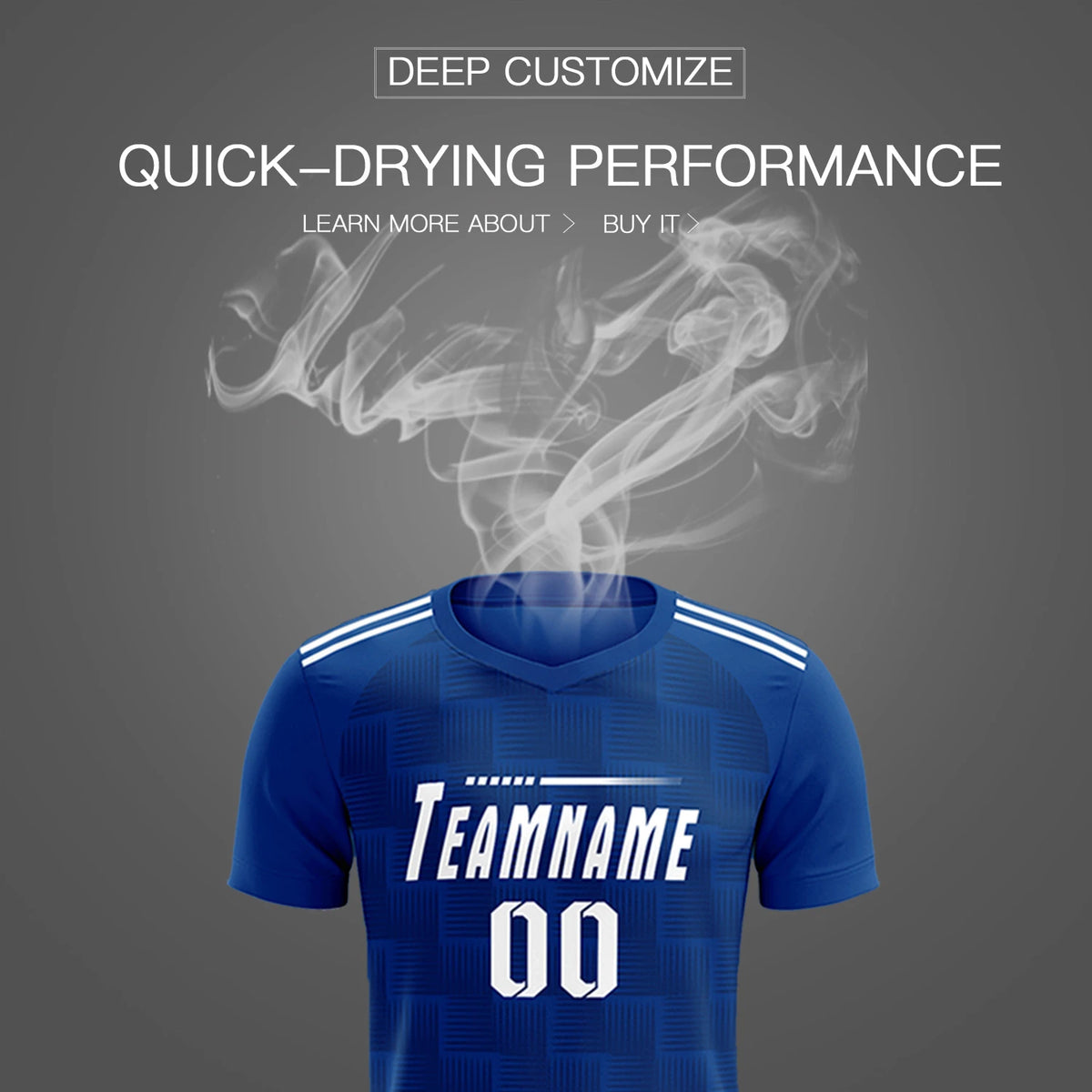Custom Royal Blue Black Casual Outdoor Soccer Sets Jersey