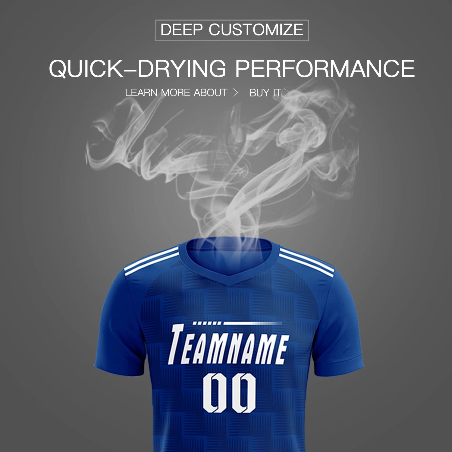 Custom Royal Blue Black Casual Outdoor Soccer Sets Jersey