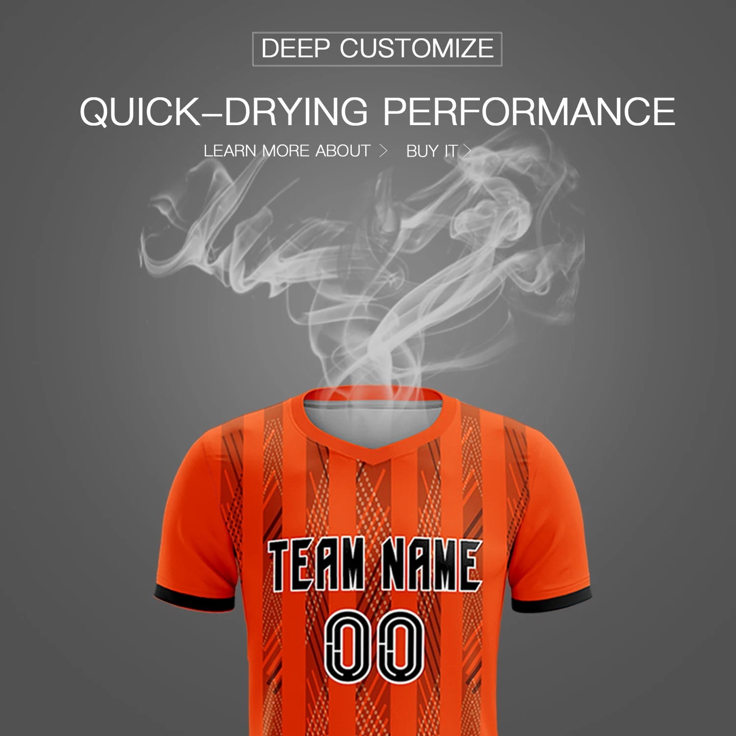 Custom Orange Black-White Soft Soccer Sets Jersey