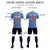 Custom Light Blue Red-White Soft Soccer Sets Jersey