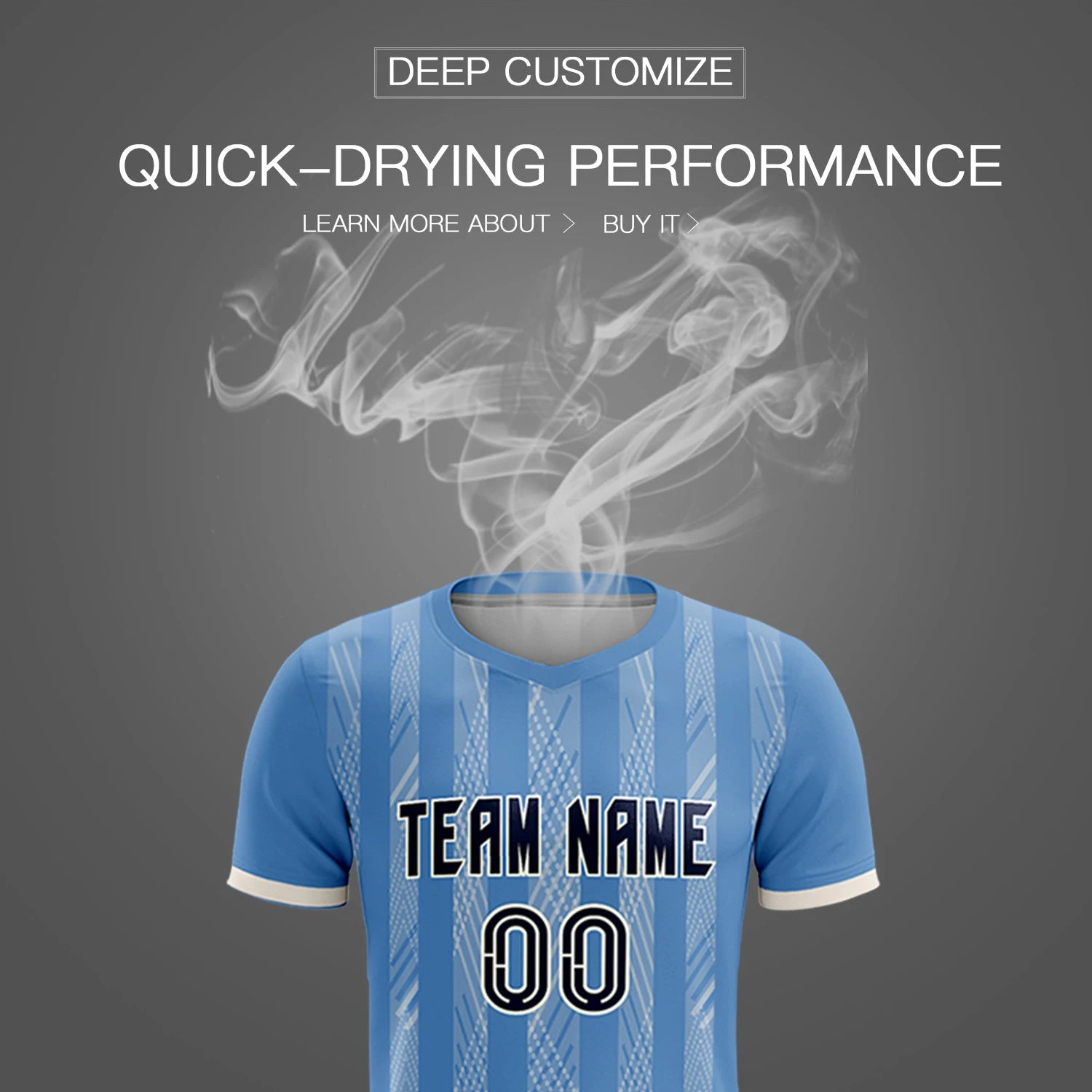 Custom Light Blue Cream-White Soft Soccer Sets Jersey