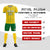 Custom Gold01 Kelly Green-White Soft Soccer Sets Jersey