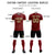 Custom Crimson Khaki-White Soft Soccer Sets Jersey