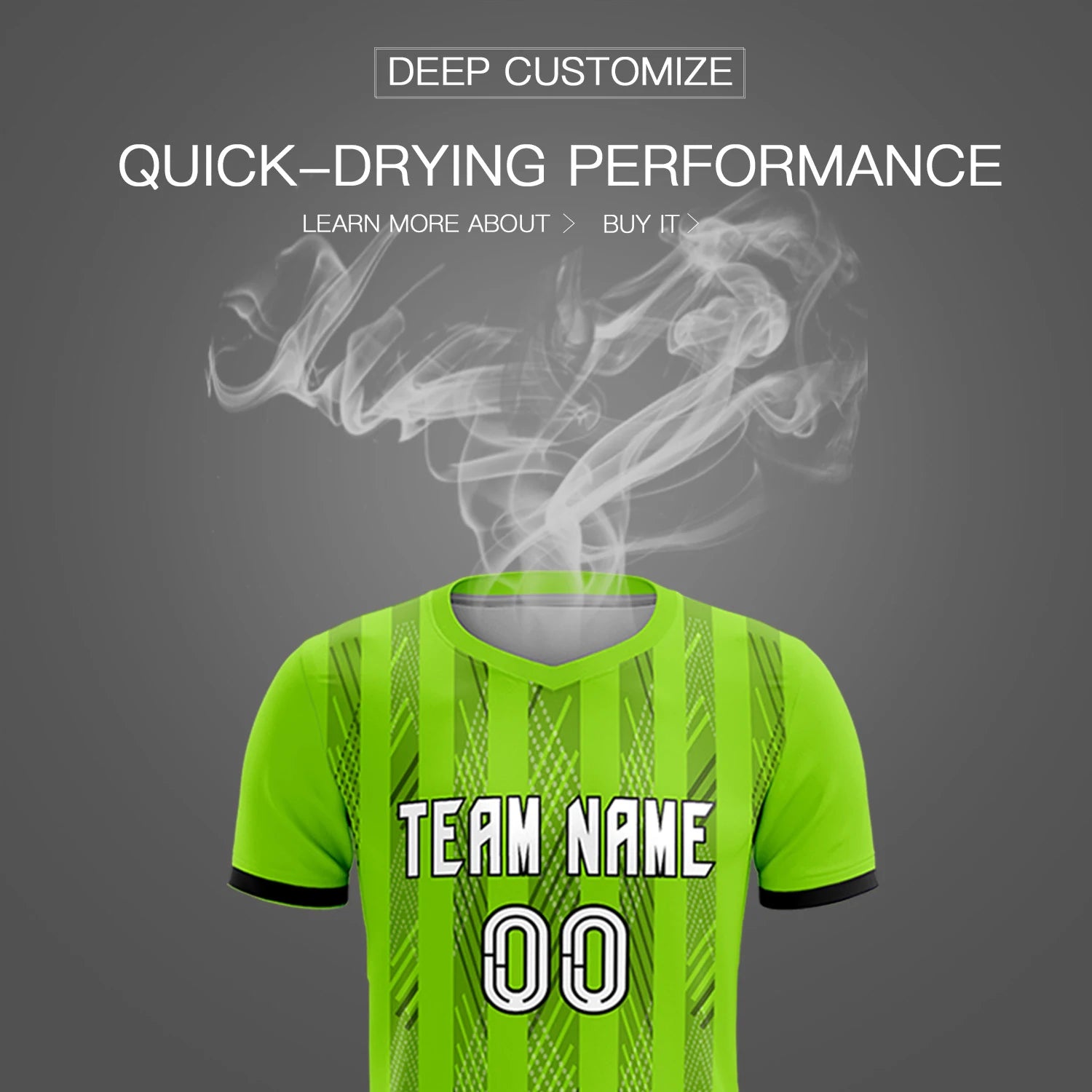 Custom Neon Green Black-White Soft Soccer Sets Jersey