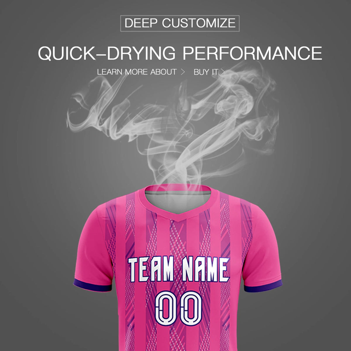 Custom Pink Purple-White Soft Soccer Sets Jersey