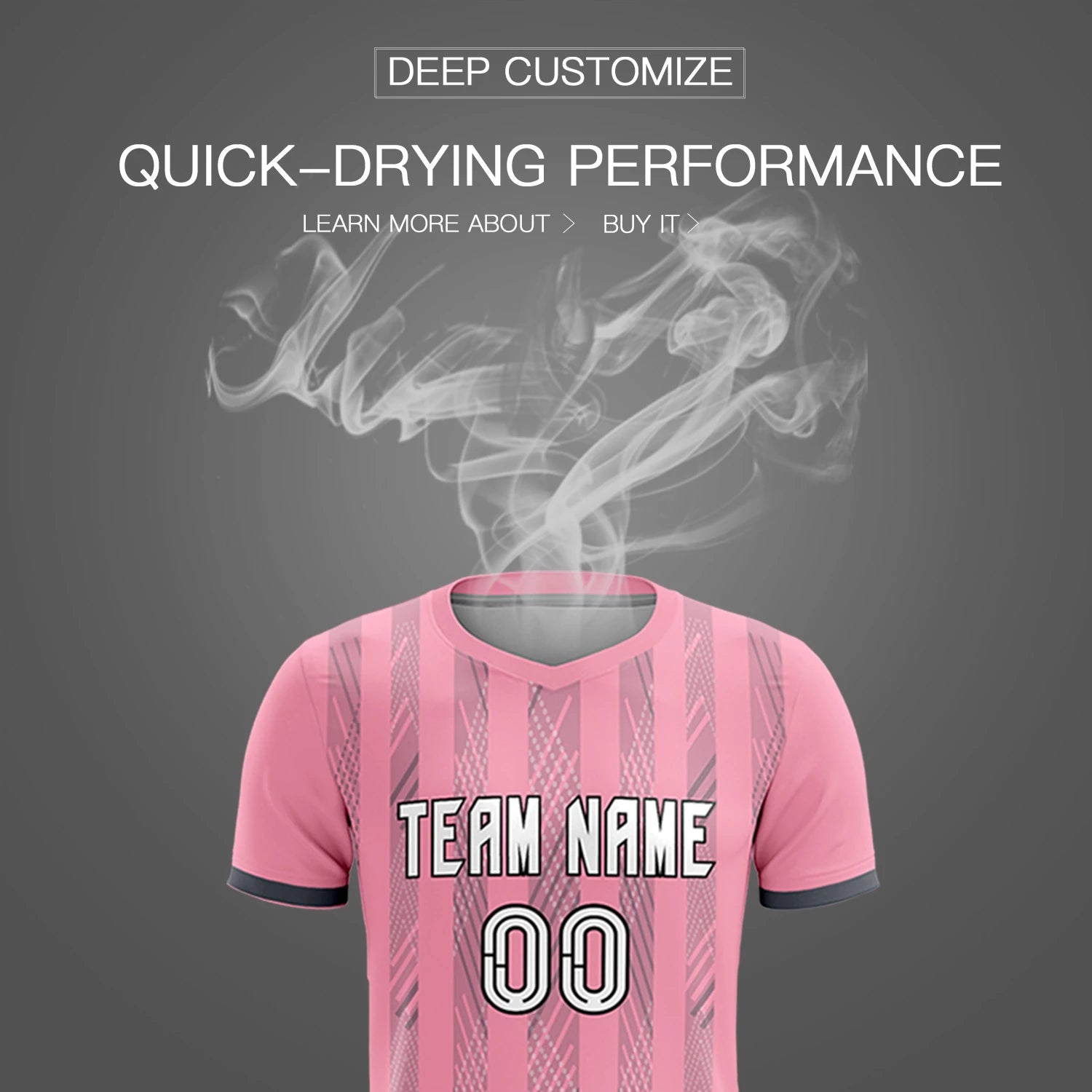 Custom Light Pink Gray-White Soft Soccer Sets Jersey