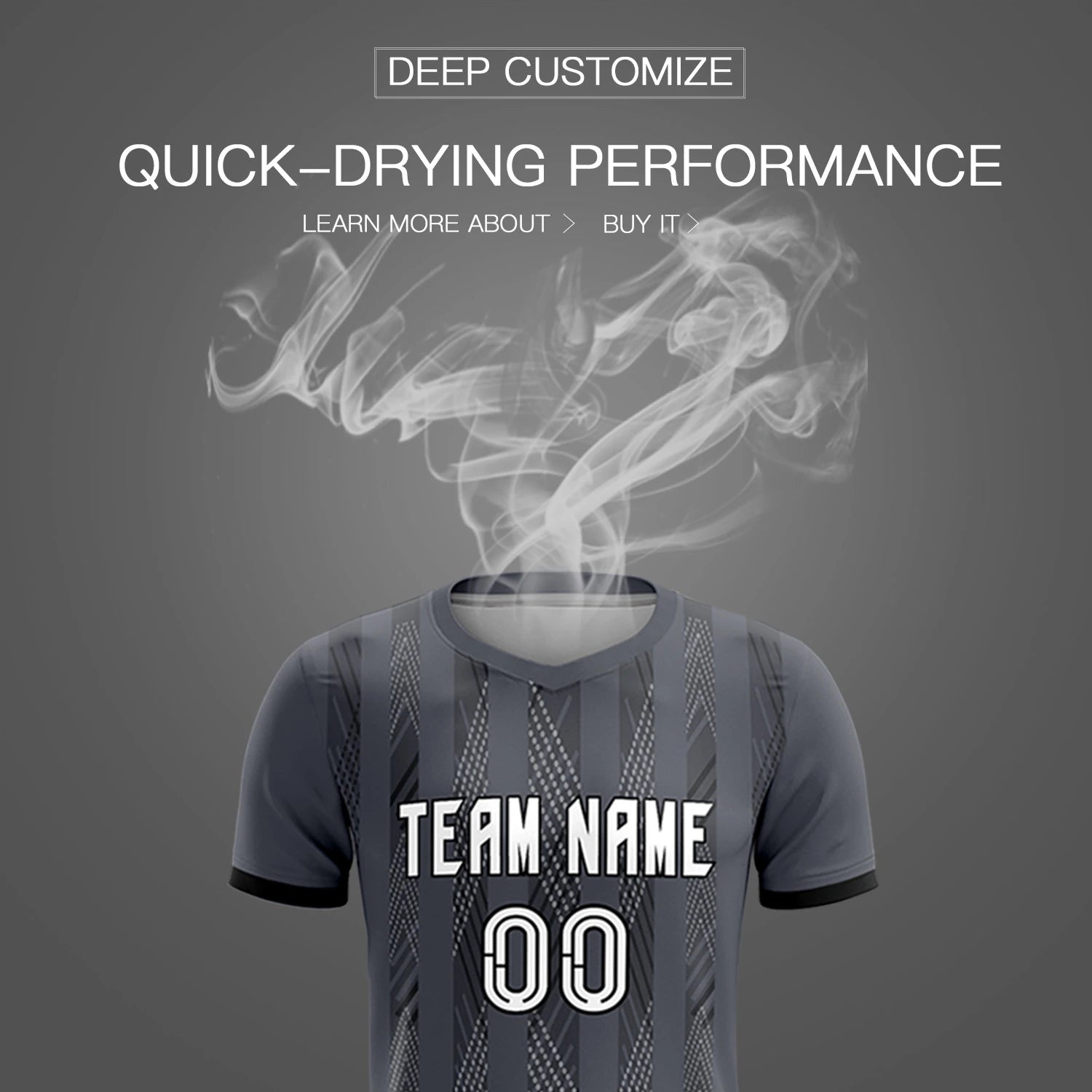 Custom Gray Black-White Soft Soccer Sets Jersey