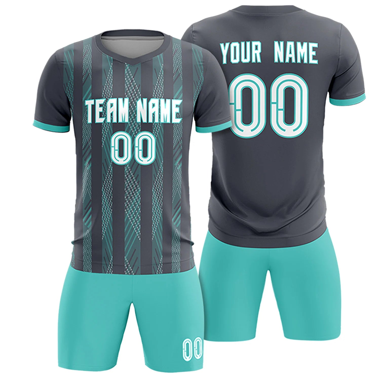 Custom Gray Bright Green-White Soft Soccer Sets Jersey