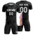 Custom Black Black-White Soft Soccer Sets Jersey