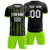 Custom Black Neon Green-White Soft Soccer Sets Jersey