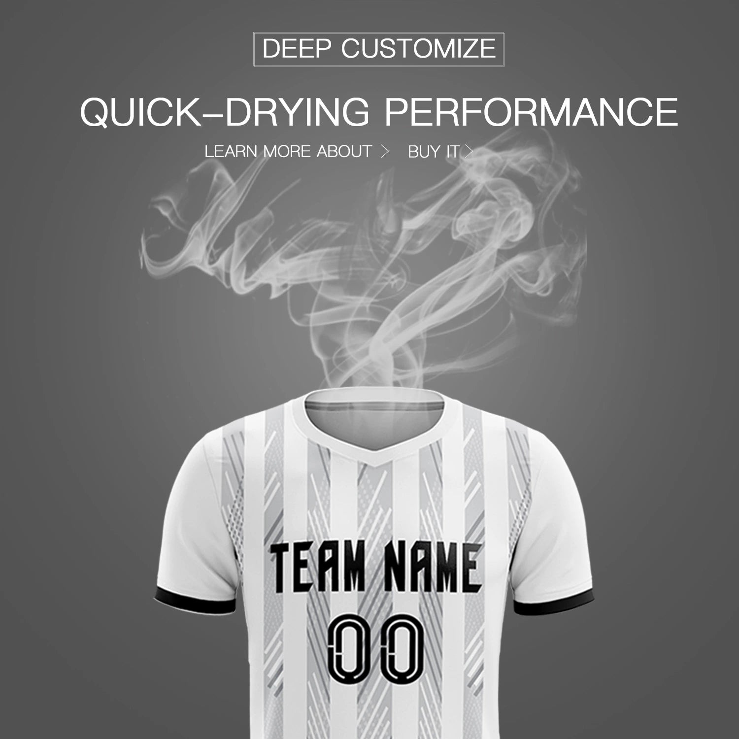 Custom White Black-White Soft Soccer Sets Jersey