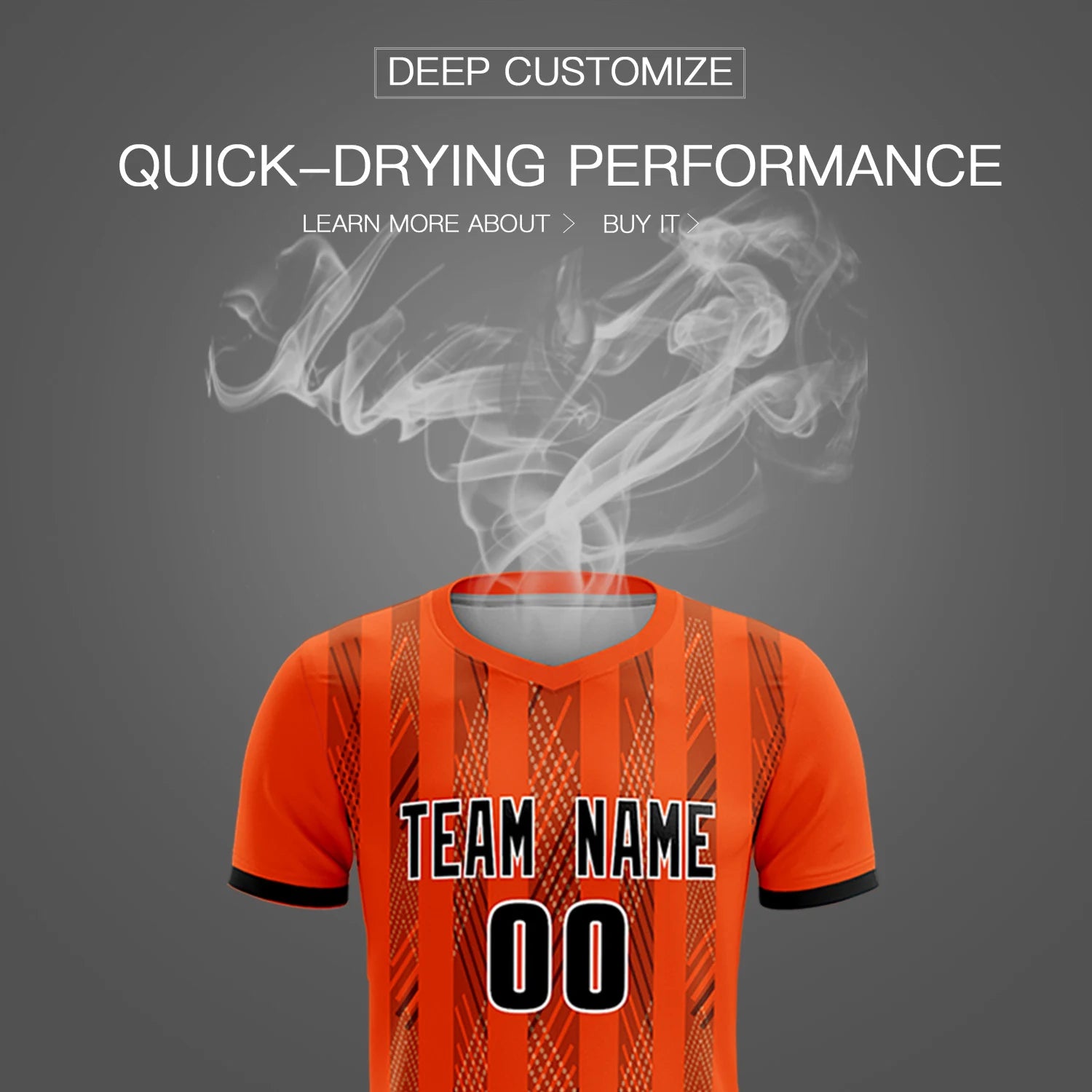 Custom Orange Black-White Soft Soccer Sets Jersey