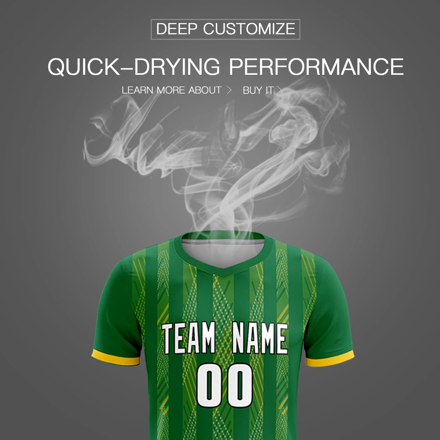 Custom Kelly Green Gold01-White Soft Soccer Sets Jersey