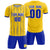 Custom Gold01 Royal Blue-White Soft Soccer Sets Jersey