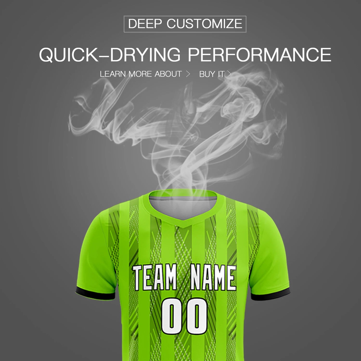 Custom Neon Green Black-White Soft Soccer Sets Jersey