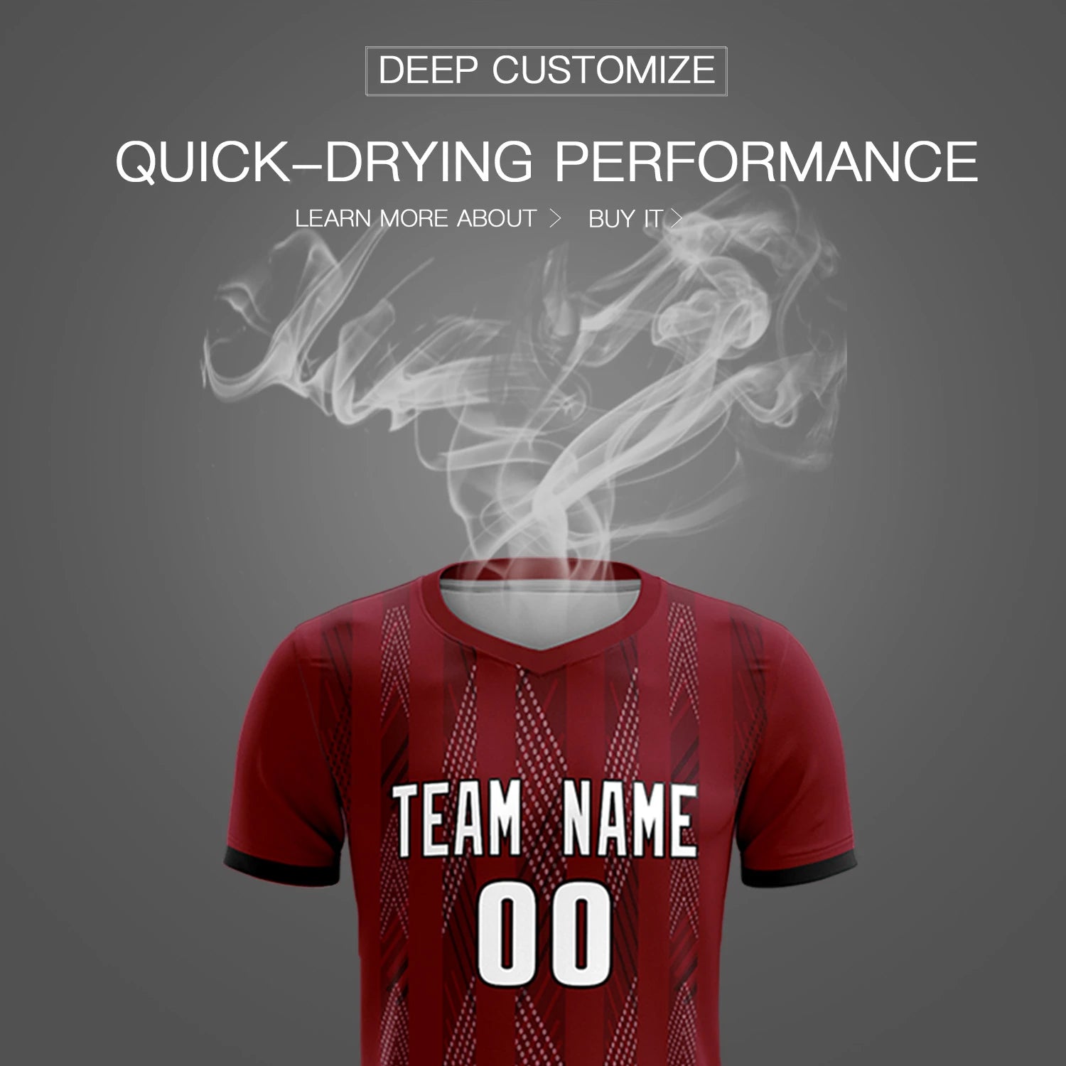 Custom Crimson Black-Gray Soft Soccer Sets Jersey