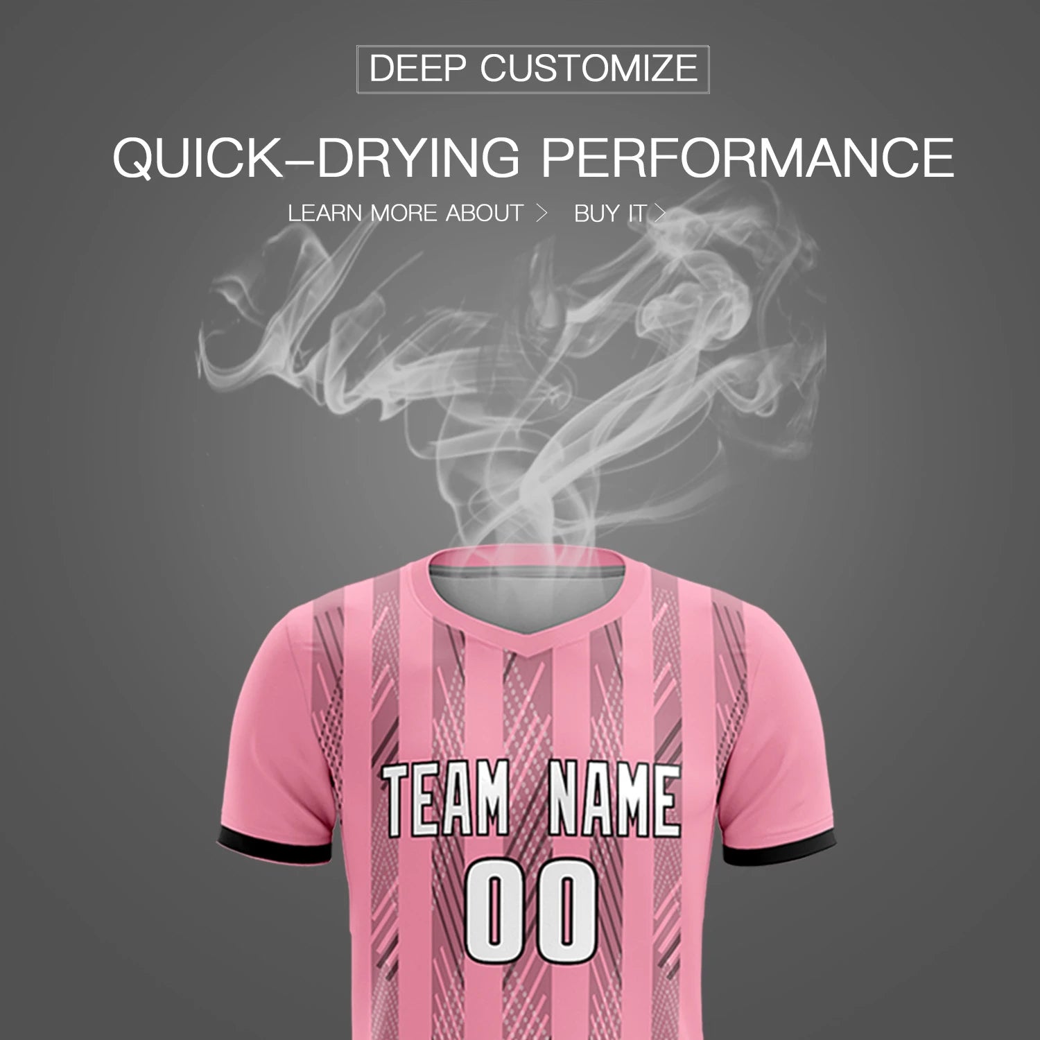 Custom Light Pink Black-White Soft Soccer Sets Jersey