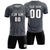 Custom Gray Black-White Soft Soccer Sets Jersey