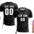 Custom Black Black-White Soft Soccer Sets Jersey