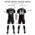 Custom Black Black-White Soft Soccer Sets Jersey