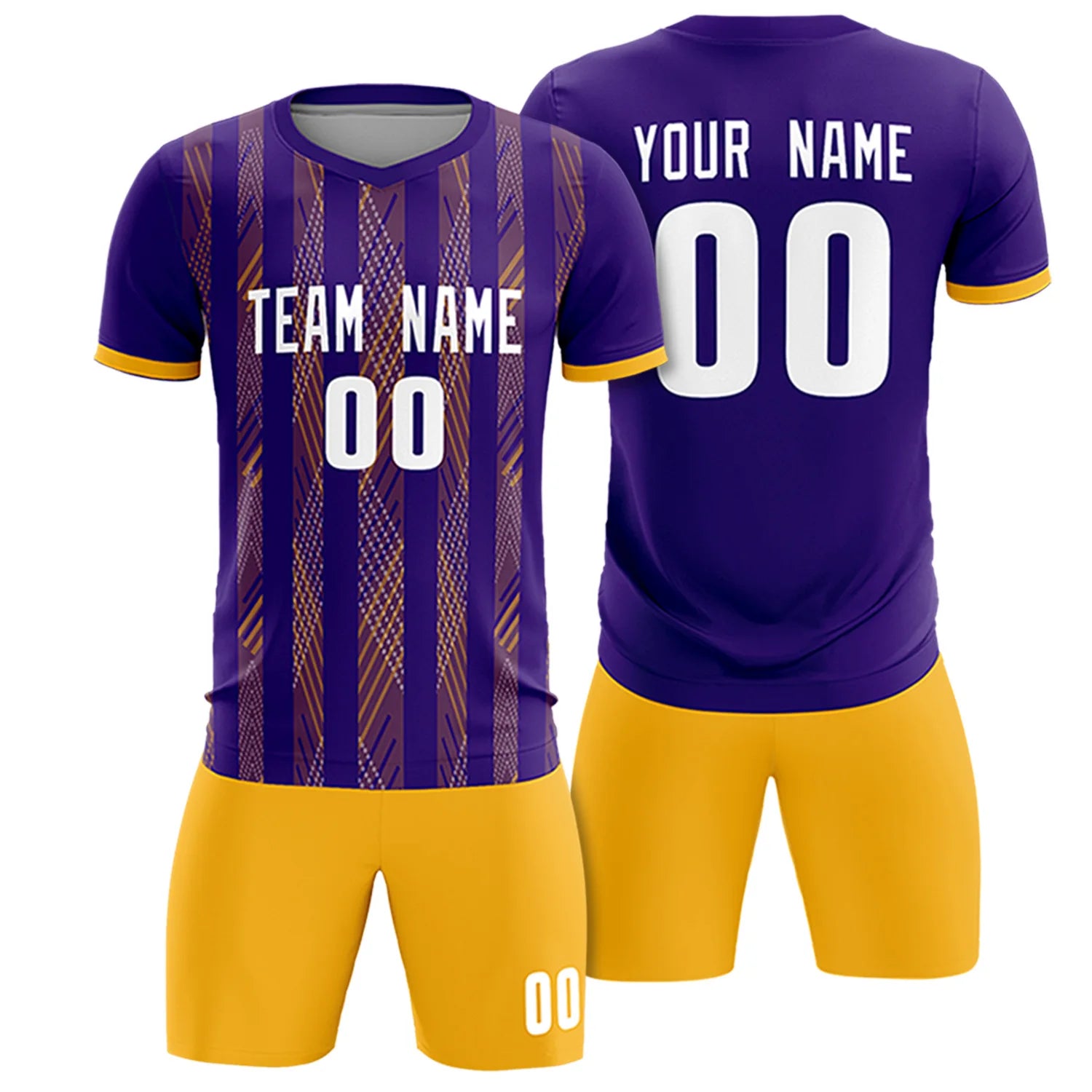 Custom Purple Pink-White Soft Soccer Sets Jersey