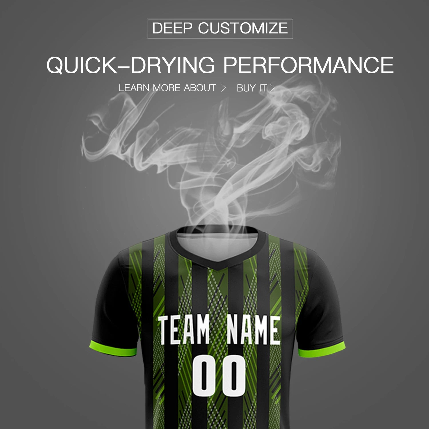 Custom Black Neon Green-White Soft Soccer Sets Jersey