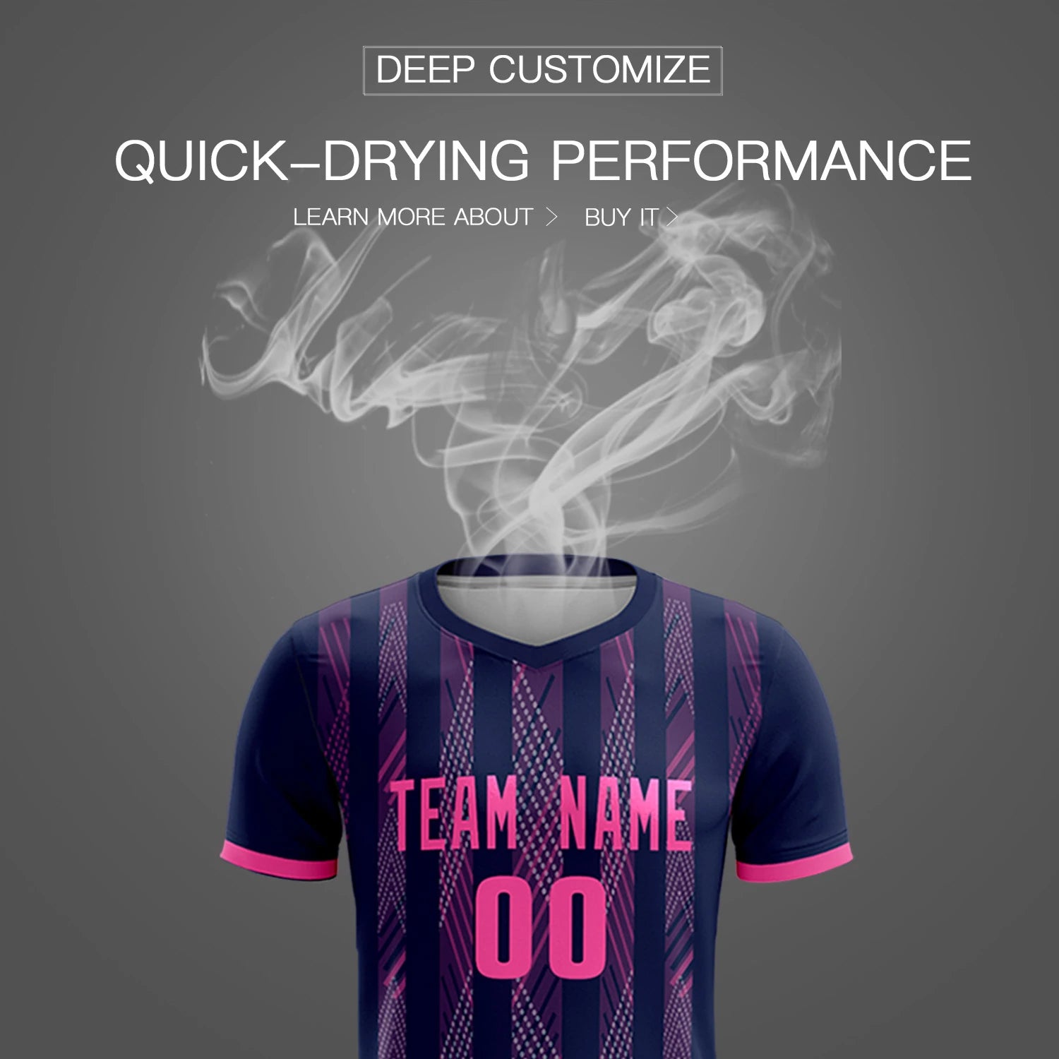 Custom Navy Pink-White Soft Soccer Sets Jersey
